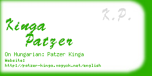 kinga patzer business card